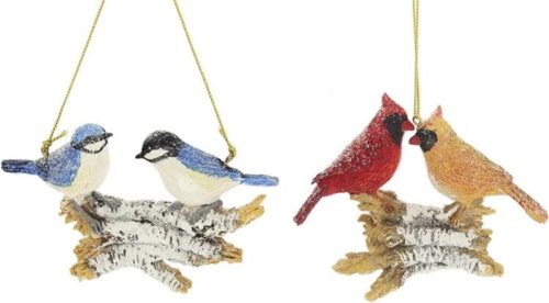 089945552119 Christmas Bird On Logs (Ornament)