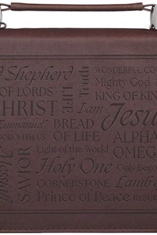 1220000327283 Classic Premium Vegan Leather Inspirational Bible Cover for Men & Women: Names o