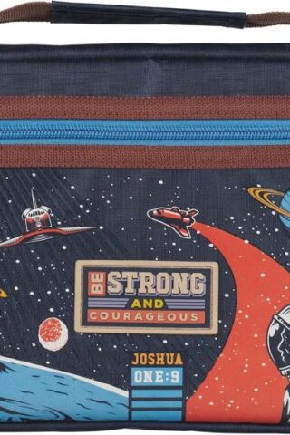 6006937170605 Fashion Polyester Bible Cover for Boys & Girls: Be Strong Inspirational Scriptur