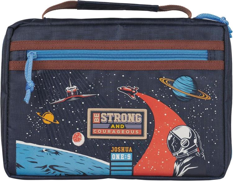 6006937170605 Fashion Polyester Bible Cover for Boys & Girls: Be Strong Inspirational Scriptur