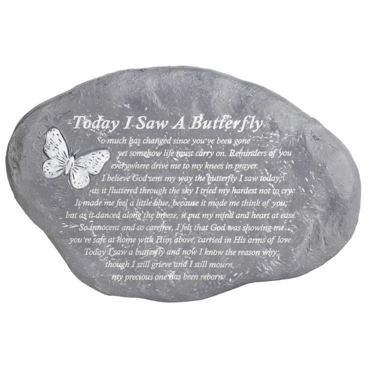603799338523 I Saw A Butterfly Garden Stone