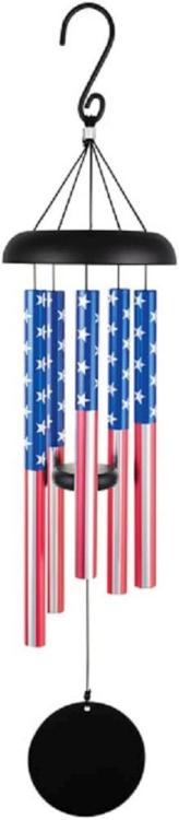 096069630883 American Flag Windchime 32 Inch