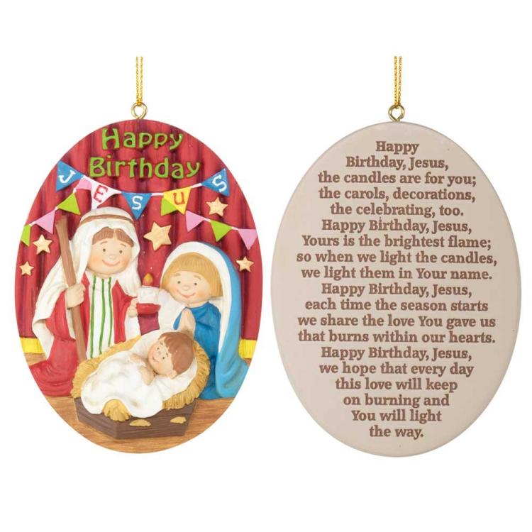 603799243964 Happy Birthday Jesus (Ornament)