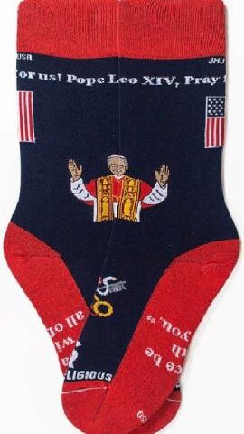 850058559568 Pope Leo 14th White Sox Socks