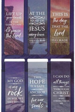 1220000134331 Set of 6 Lift Up Your Hands Scenic Nature Inspirational Magnetic Bible Verse Boo