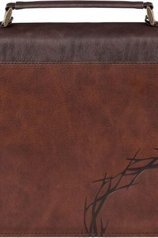 1220000720015 Premium Vegan Leather Inspirational Bible Cover for Men & Women: Debossed Crown