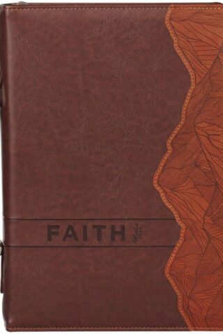 1220000720022 Classic Premium Vegan Leather Inspirational Bible Cover for Men & Women: Faith M