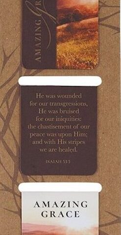 1220000720183 Amazing Grace Die Cut Magnetic Bookmark Set Isaiah 53:3