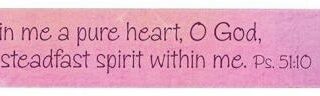 6006937103184 A Pure Heart Pink Magnetic Strip- Psalm 51:10