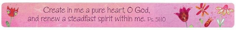 6006937103184 A Pure Heart Pink Magnetic Strip- Psalm 51:10
