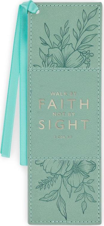1220000720138 Faith Floral Faux Leather 2 Corinthians 5:7