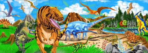 000772004428 Land Of The Dinosaur Floor Puzzle