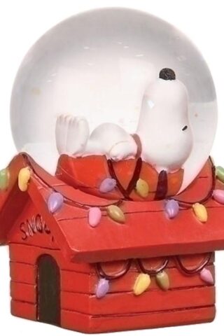 089945418552 Snoopy Holiday Mini Glitterdome