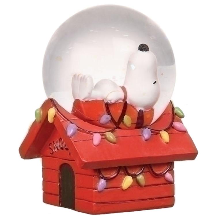089945418552 Snoopy Holiday Mini Glitterdome