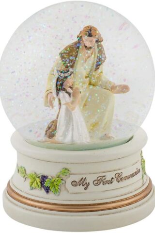 089945506464 Musical Girl With Jesus Communion Glitterdome