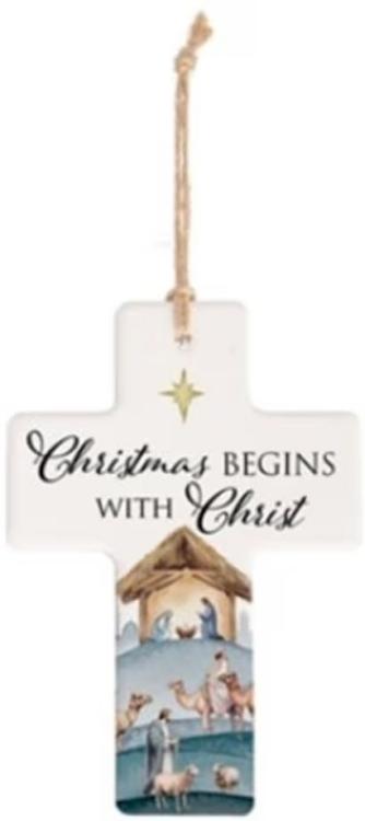 096069334651 Christmas Begins With Christ (Ornament)