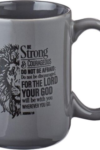1220000130159 Large Ceramic Coffee & Tea Mug for Men & Women: Strong & Courageous Lion Inspira