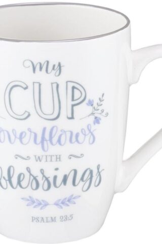 1220000130852 Microwave & Dishwasher Safe Inspirational Scripture Mug for Women: Cup Overflows