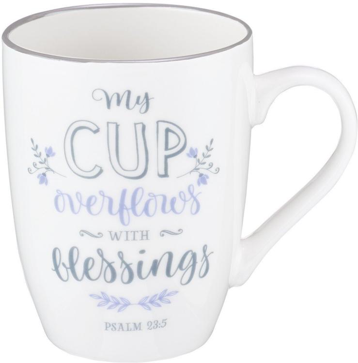 1220000130852 Microwave & Dishwasher Safe Inspirational Scripture Mug for Women: Cup Overflows
