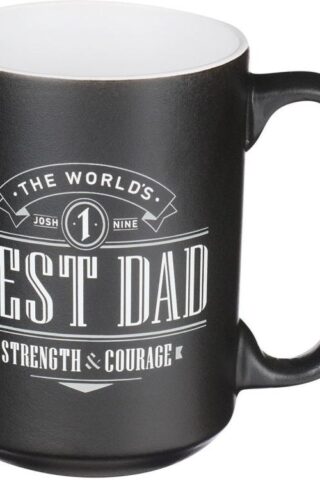 1220000137394 Large Ceramic Coffee & Tea Mug for Dads & Fathers: World's Best Dad Strength & C