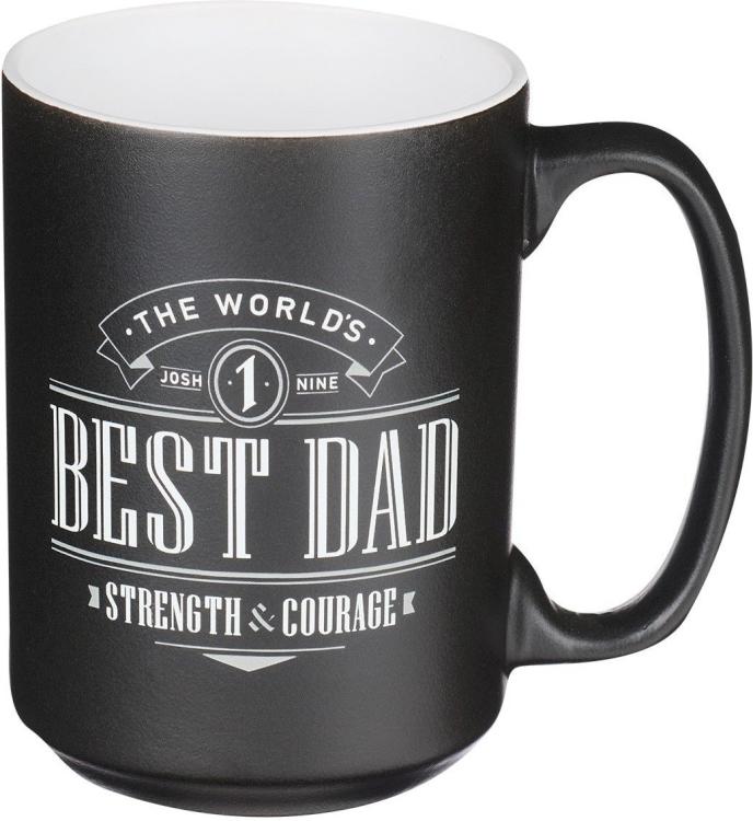 1220000137394 Large Ceramic Coffee & Tea Mug for Dads & Fathers: World's Best Dad Strength & C