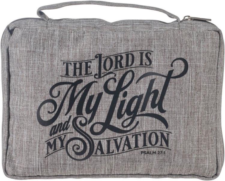 1220000320192 Poly-canvas Bible Cover for Men & Women: The Lord is My Light - Psalm 27:1 Inspi