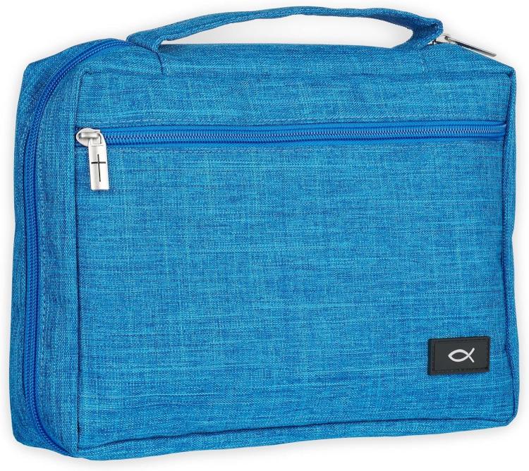 1220000323407 Polyester Bible Cover for Men & Women w/ Jesus Fish Patch