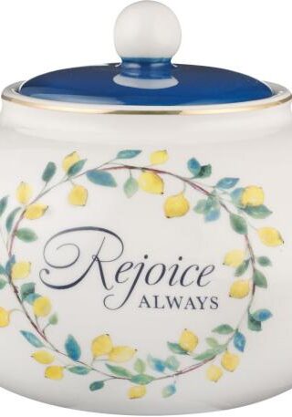 1220000324978 Large Ceramic Cute Inspirational Scripture Teapot for Women: Rejoice Always Bibl
