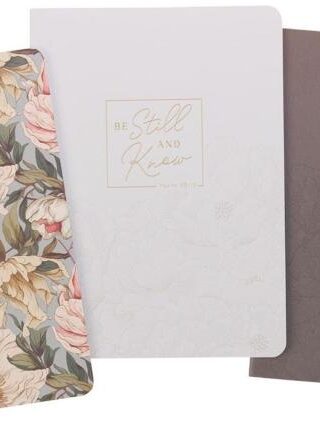 1220000326668 Strong And Courageous Delicate Pink Dahlia Notebook Set Joshua 1:9