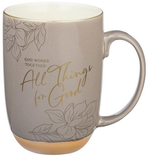 1220000327467 All Things For Good Ceramic With Exposed Clay Base Romans 8:28