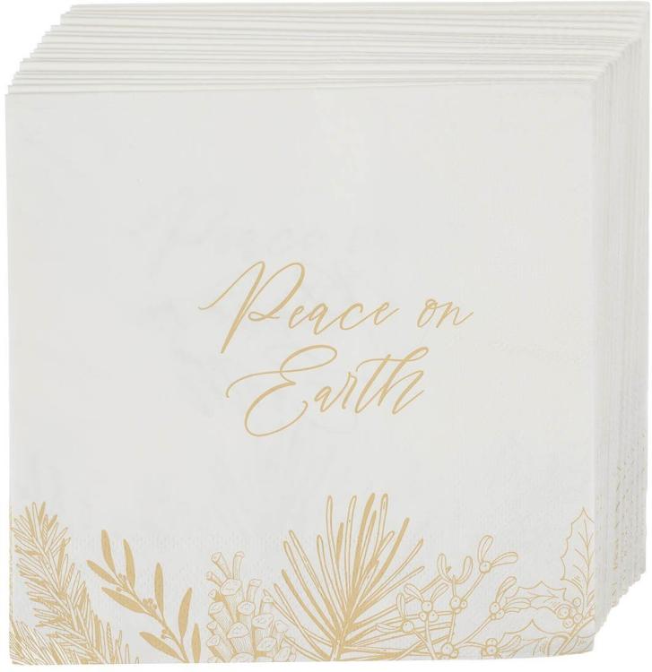 1220000328990 Decorative 3-Ply Premium 12 Piece Christmas Paper Napkin Set for Home & Kitchen: