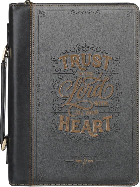 1220000720060 Premium Vegan Leather Inspirational Bible Cover for Women: Trust in The Lord Enc