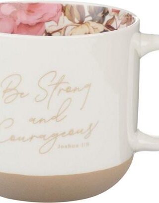 1220000720244 Large Novelty Inspirational Ceramic Coffee & Tea Mug for Women: Strong & Courage