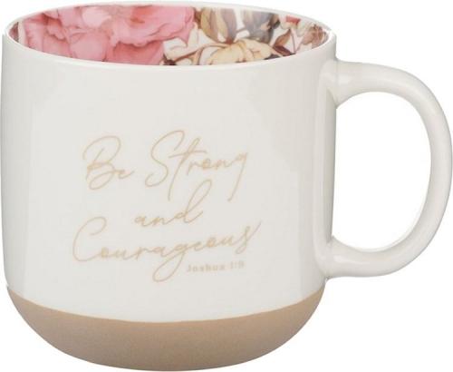 1220000720244 Large Novelty Inspirational Ceramic Coffee & Tea Mug for Women: Strong & Courage