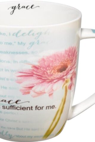 6006937115262 Ceramic Bible Verse Coffee & Tea Mug for Women: Sufficient Grace - 2 Corinthians