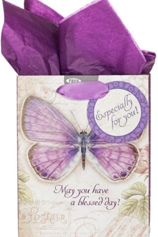 6006937130654 Purple Butterfly Gift Bag