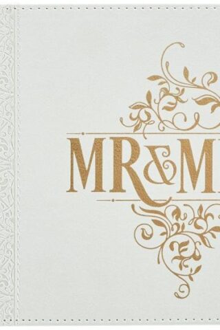6006937142114 Wedding Guest Book - Mr. and Mrs. Our Wedding - Lacey White Faux Leather w/Inspi