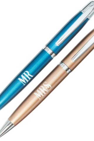 6006937142381 Mr. and Mrs. Ballpoint Pen Set for Couples  Matching His and Hers Scripture Pens
