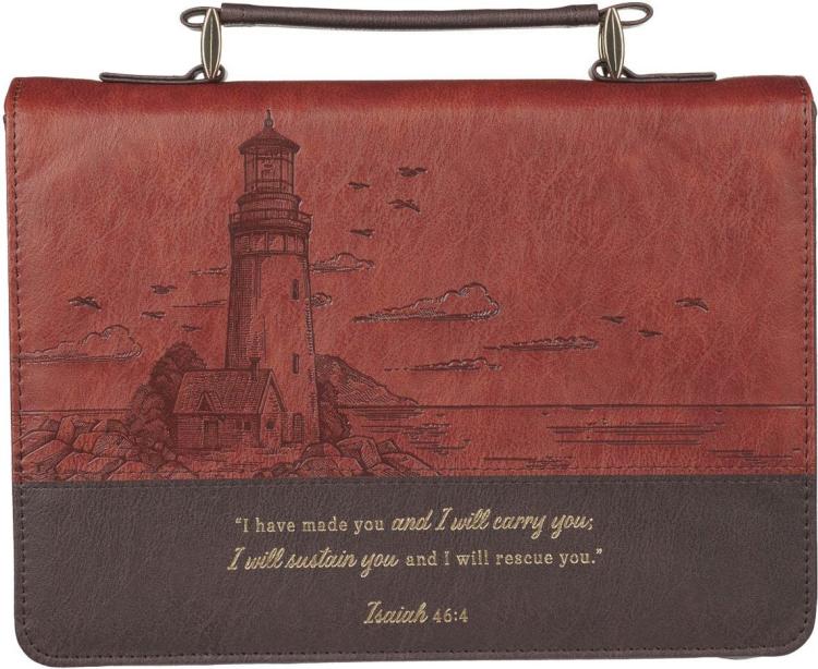 6006937170629 Premium Classic Vegan Leather Inspirational Bible Cover for Men & Women: I Will