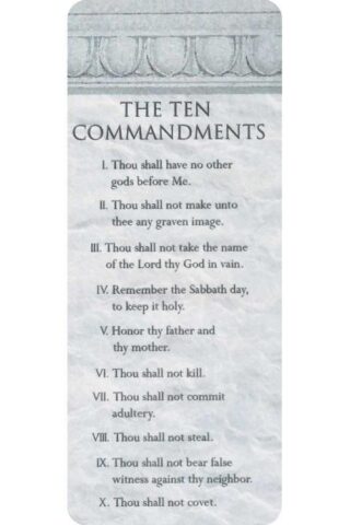 603799132909 10 Commandments Bookmark