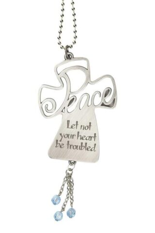 603799226837 Peace Cross Mirror Dangle