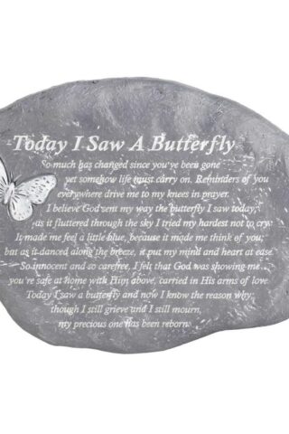 603799338523 I Saw A Butterfly Garden Stone