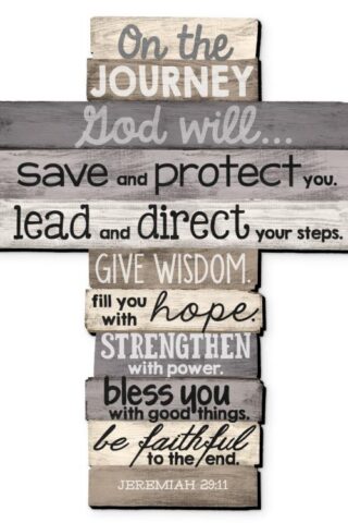 667665114253 Journey Stacked Wood Cross