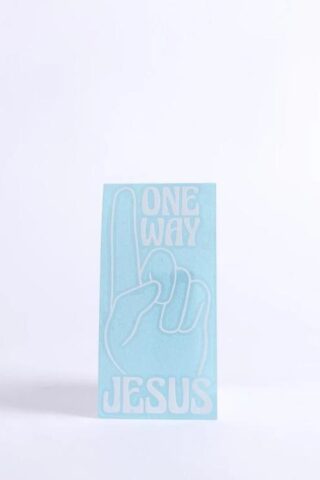 788200886289 1 Way Jesus Vinyl Decal (Bumper Sticker)
