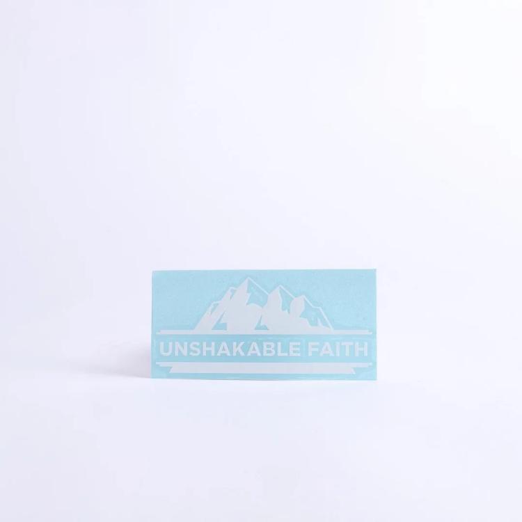 788200886302 Unshakable Faith Vinyl Decal (Bumper Sticker)