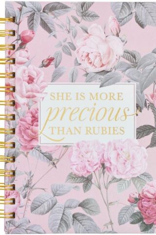 9781639522637 Journal w/Scripture More Precious Than Rubies Proverbs 31:10 Bible Verse Pink Fl