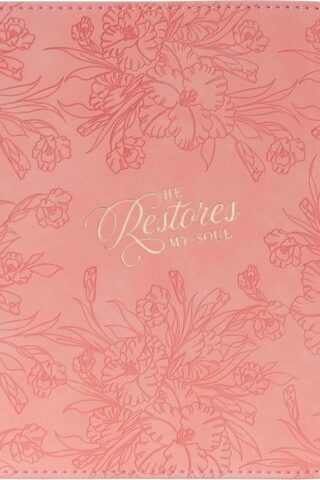 9781639526932 He Restores My Soul Pink Floral Handy Sized Journal Psalm 23:3