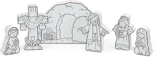 098111711977 Color Me He Has Risen Easter Story Shelf Sitter (Figurine)