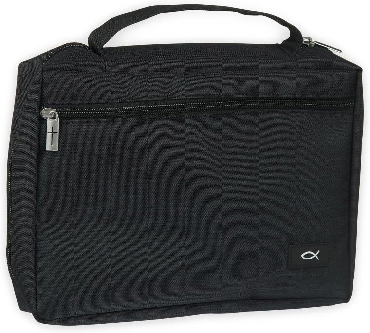 1220000323186 Polyester Bible Cover for Men & Women w/ Jesus Fish Patch