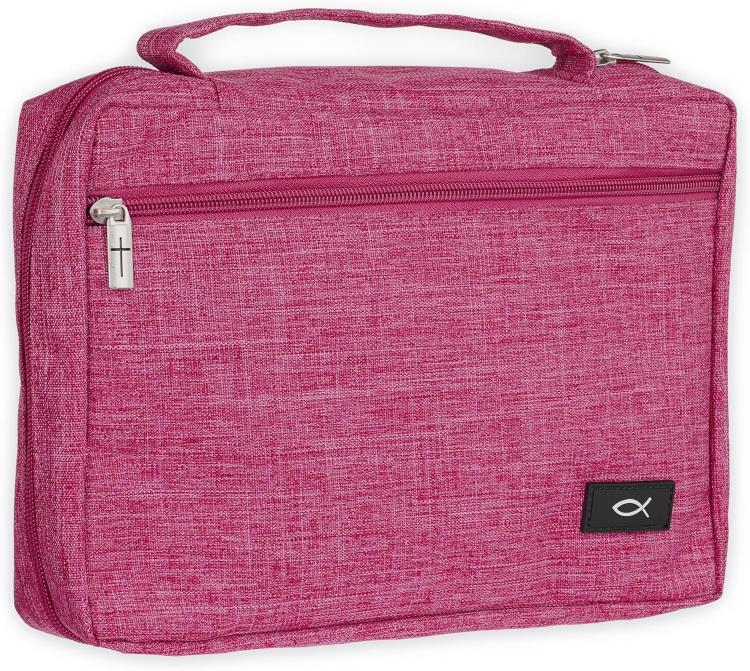 1220000323315 Polyester Bible Cover for Men & Women w/ Jesus Fish Patch